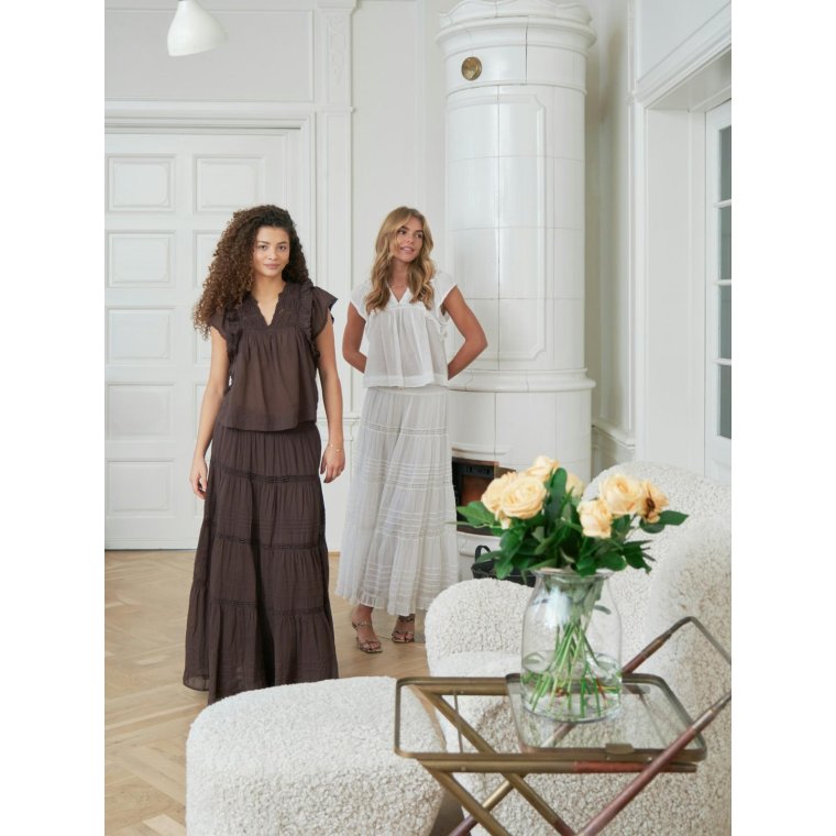 Neo Noir - JAYLA S VOILE TOP - Dark brown