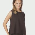 Neo Noir - Svetlana linen Top - Dark brown