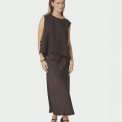 Neo Noir - Svetlana linen Top - Dark brown