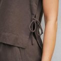 Neo Noir - Svetlana linen Top - Dark brown