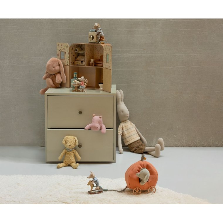 MAILEG - Safari friends, Flodhest, Lille - Rosa