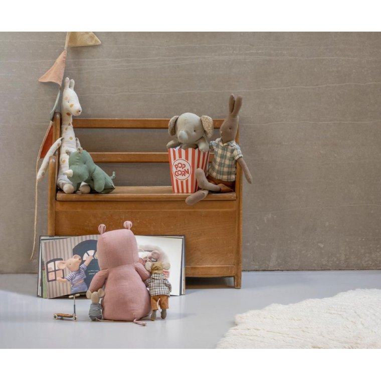 MAILEG - Safari friends, Flodhest, Lille - Rosa