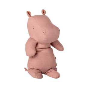 MAILEG - Safari friends, Flodhest, Medium - Rosa
