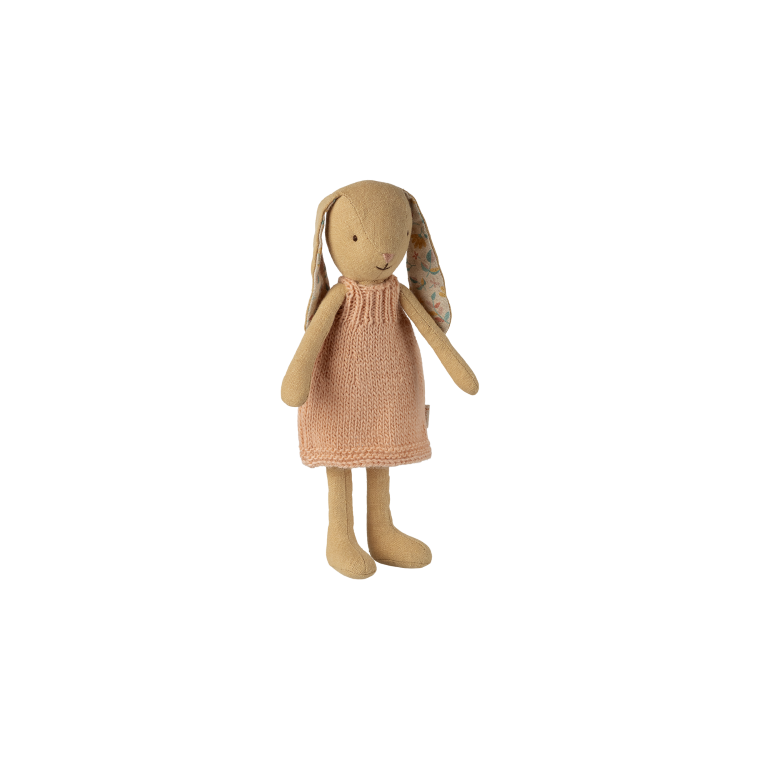 Maileg - Kanin, St�rrelse 1 - Cremegul - Strikket kjole