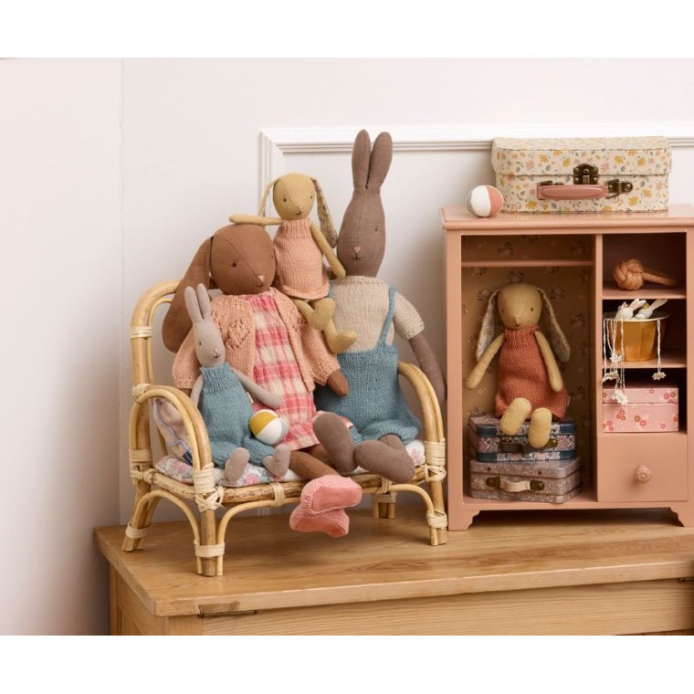 Maileg - Kanin, St�rrelse 2 - Cremegul - Strikket kjole