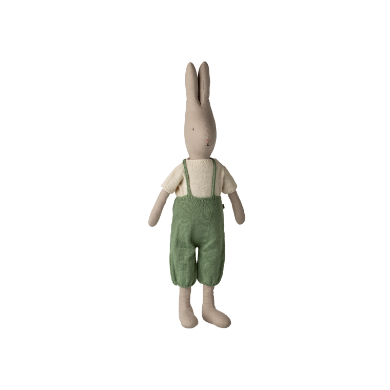 Maileg - Rabbit, Size 5 - Classic - Knitted shirt and overall
