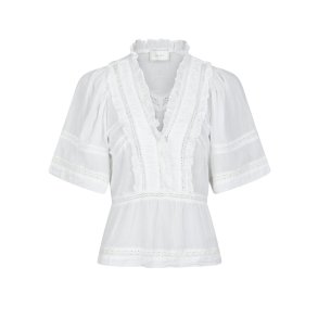 Neo Noir - Evienne S Voile Top - White