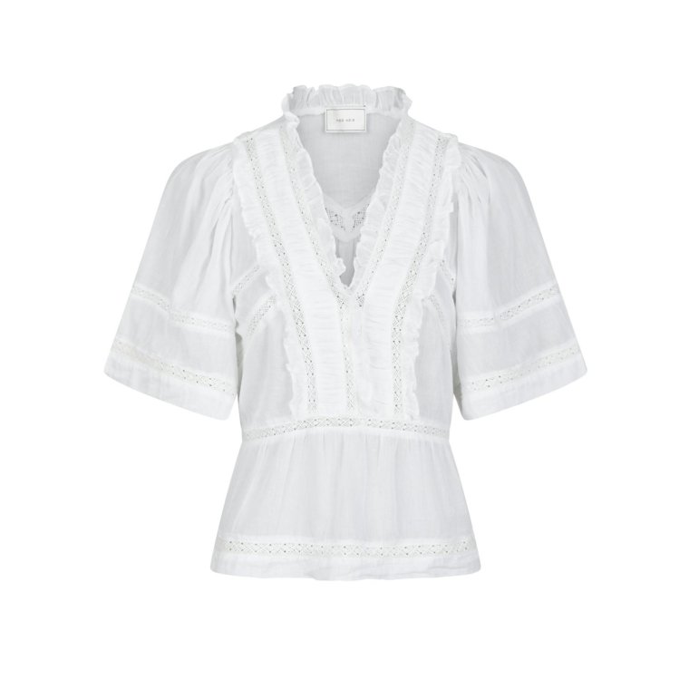 Neo Noir - Evienne S Voile Top - White