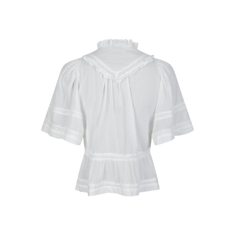 Neo Noir - Evienne S Voile Top - White