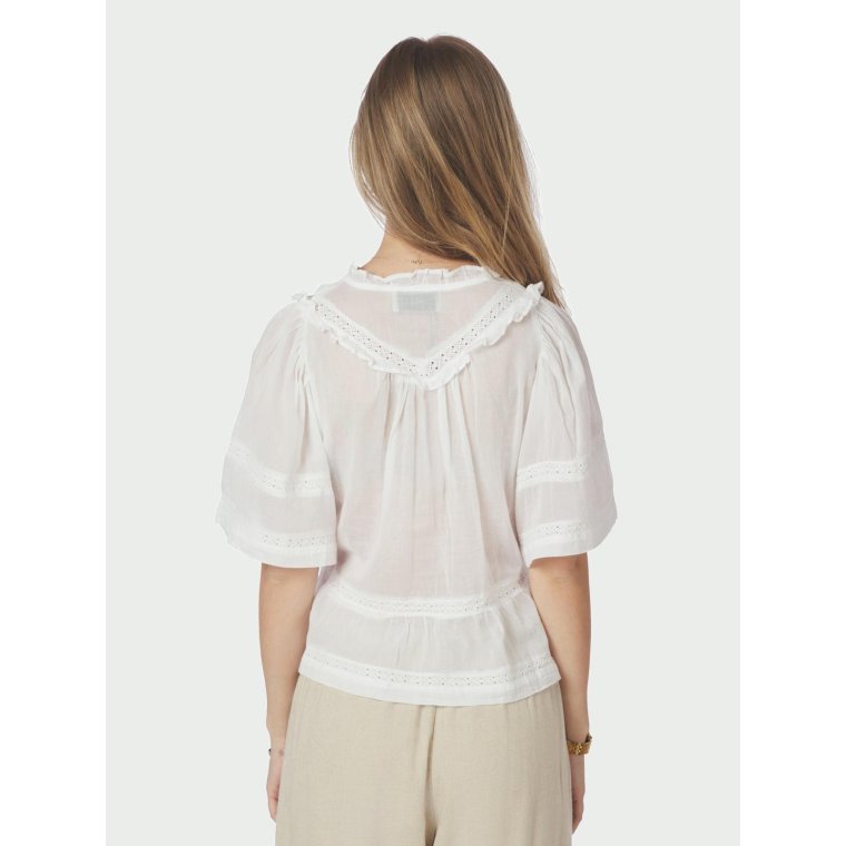 Neo Noir - Evienne S Voile Top - White
