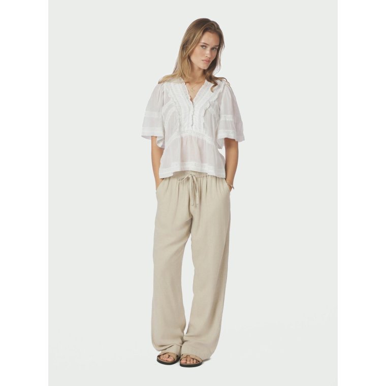 Neo Noir - Evienne S Voile Top - White