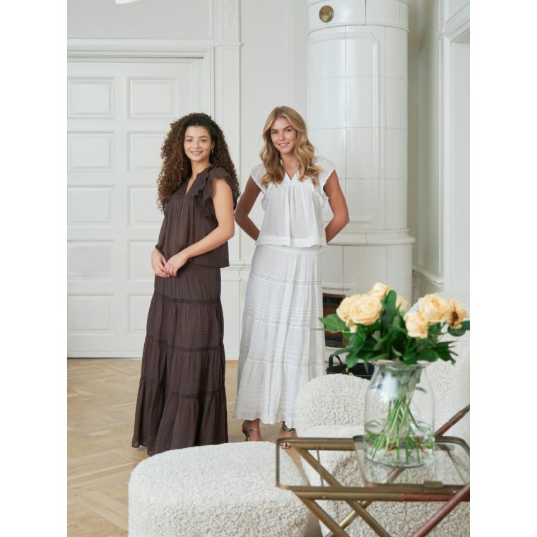 Neo Noir - Felicia S Voile Skirt - White