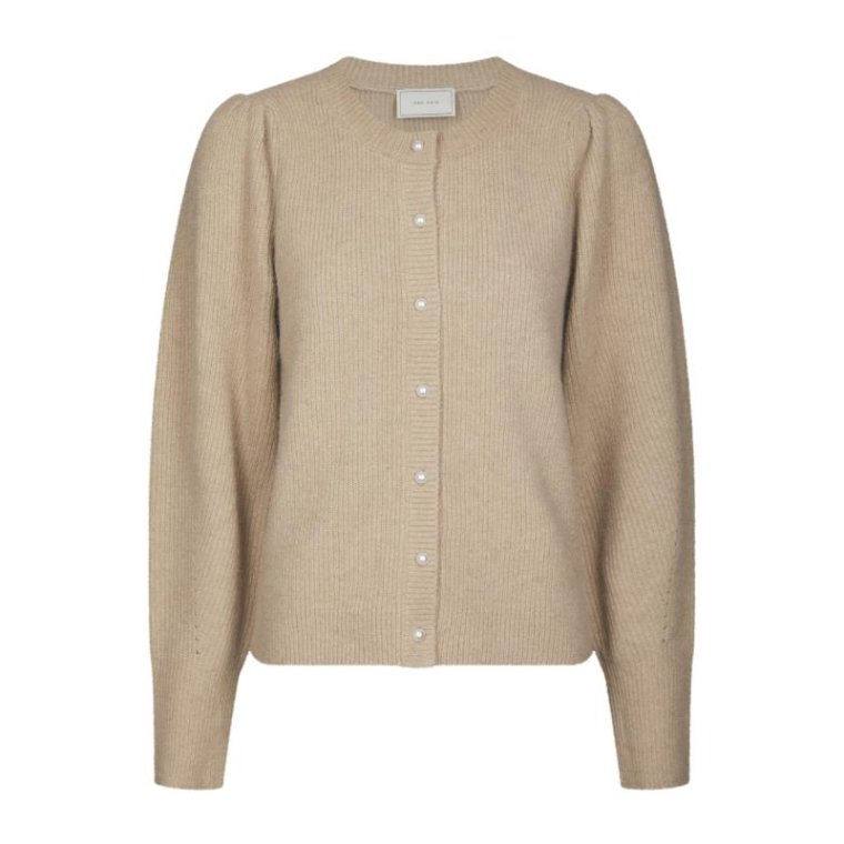 Neo Noir - Nuna Knit Cardigan - Warm Grey
