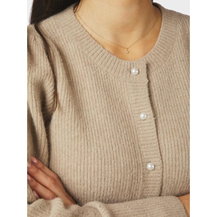 Neo Noir - Nuna Knit Cardigan - Warm Grey