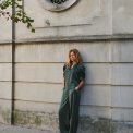 Neo Noir - Roella Heavy Sateen Blouse - Deep Green