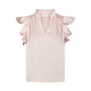 Neo Noir - Stella Heavy Sateen Blouse - Light pink