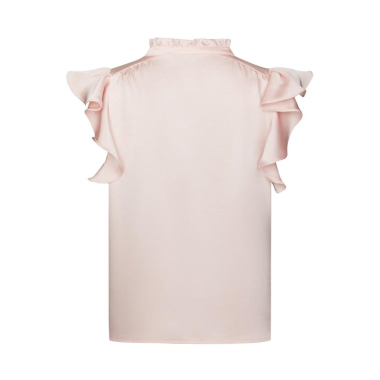 Neo Noir - Stella Heavy Sateen Blouse - Light pink