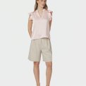 Neo Noir - Stella Heavy Sateen Blouse - Light pink