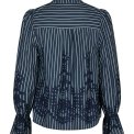 Neo Noir - Amara Stripe Emb Blouse - Navy