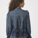 Neo Noir - Amara Stripe Emb Blouse - Navy