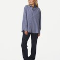 Neo Noir - Dalma B Stripe Stone Shirt - Midnight Blue