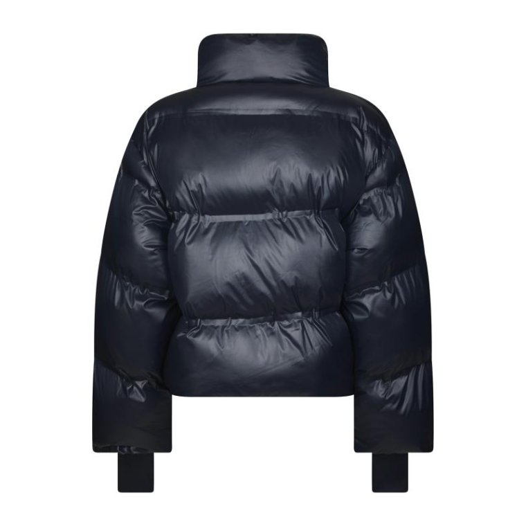 Neo Noir - Rhea Shiny Puffer Jacket - Navy