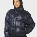 Neo Noir - Rhea Shiny Puffer Jacket - Navy
