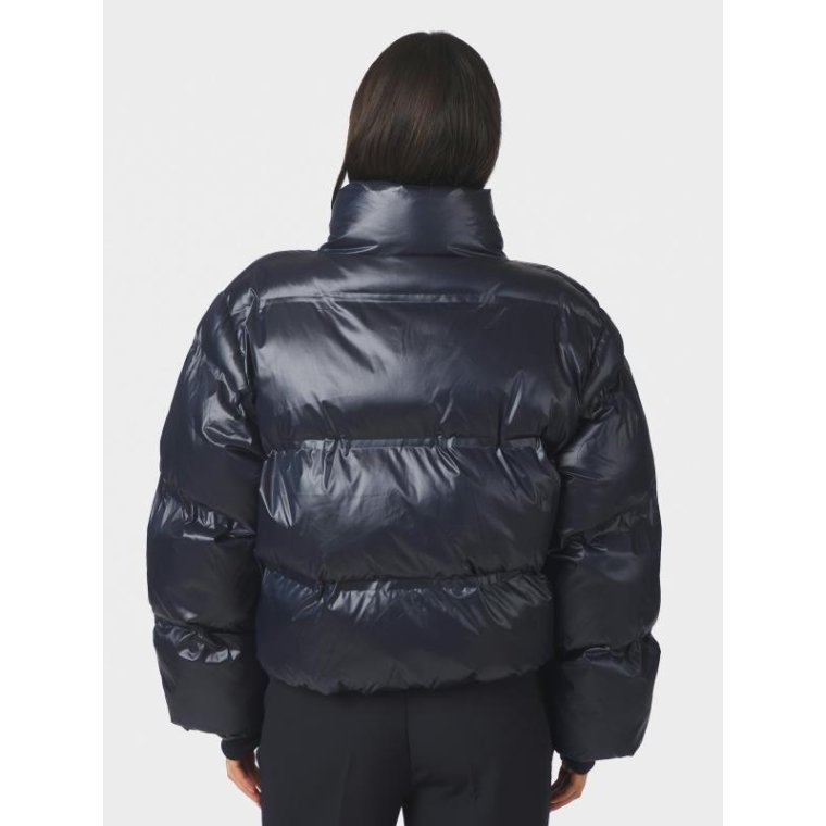 Neo Noir - Rhea Shiny Puffer Jacket - Navy