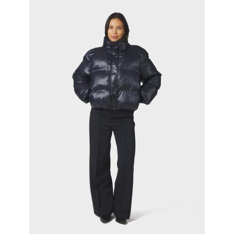 Neo Noir - Rhea Shiny Puffer Jacket - Navy