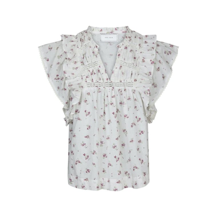 Neo Noir - Jayla Small Blossom Top - Creme