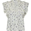 Neo Noir - Jayla Small Blossom Top - White Blue