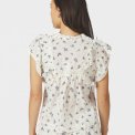 Neo Noir - Jayla Small Blossom Top - White Blue