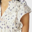 Neo Noir - Jayla Small Blossom Top - White Blue