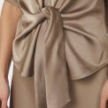 Neo Noir - Casadia Heavy Sateen Blouse - Dark Taupe