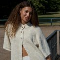 Neo Noir - Benuta Fluffy Knit Cardigan - Ivory