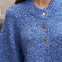 Neo Noir - Benuta Fluffy Knit Cardigan - Smoke Blue