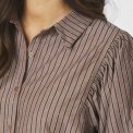 Neo Noir - Etta Soft Stripe Stone Shirt - Brown