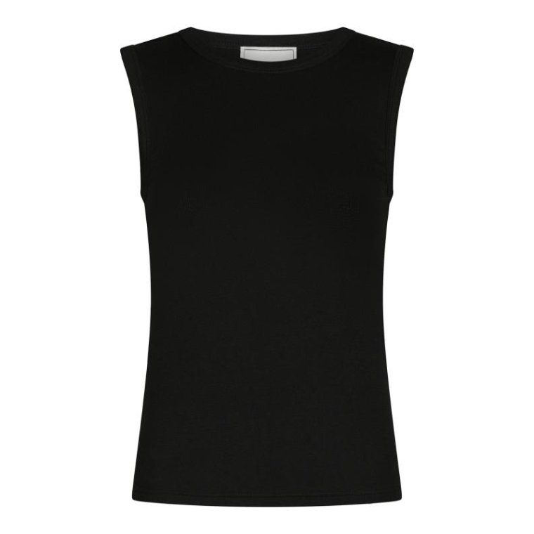 Neo Noir - Nimbi Fine Rib Top - Black