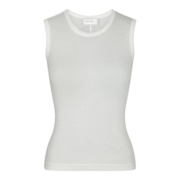 Neo Noir - Nimbi Fine Rib Top - White