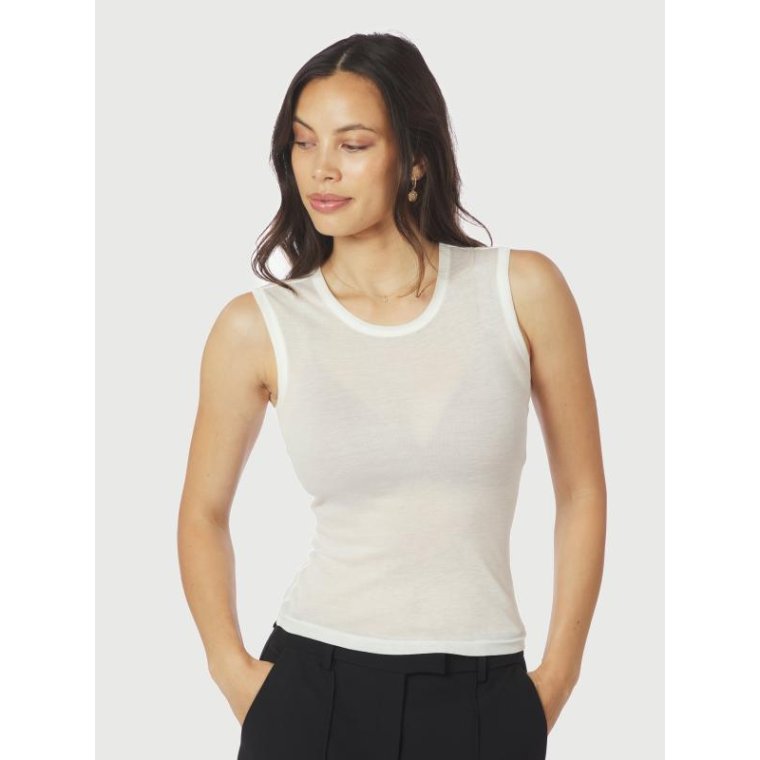 Neo Noir - Nimbi Fine Rib Top - White