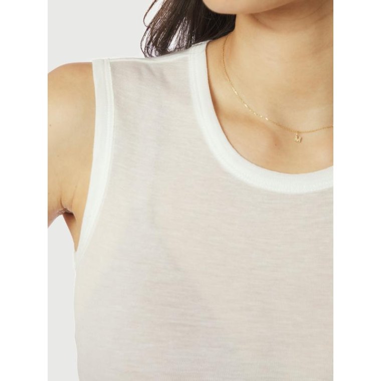 Neo Noir - Nimbi Fine Rib Top - White