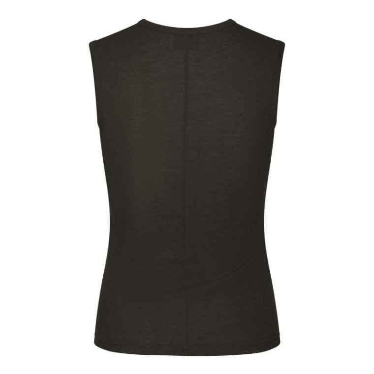 Neo Noir - Nimbi Fine Rib Top - Dark brown