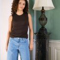 Neo Noir - Nimbi Fine Rib Top - Dark brown