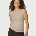 Neo Noir - Nimbi Fine Rib Top - Beige Melange