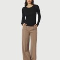 Neo Noir - Nella Fine Rib Blouse - Black