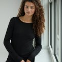 Neo Noir - Nella Fine Rib Blouse - Black
