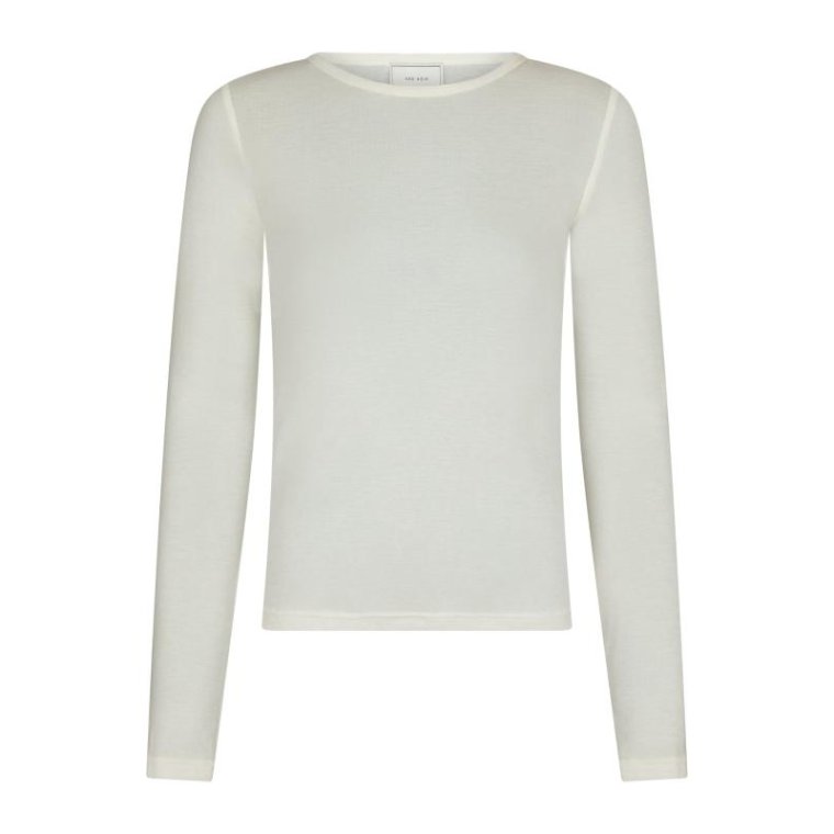 Neo Noir - Nella Fine Rib Blouse - White