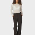 Neo Noir - Nella Fine Rib Blouse - White