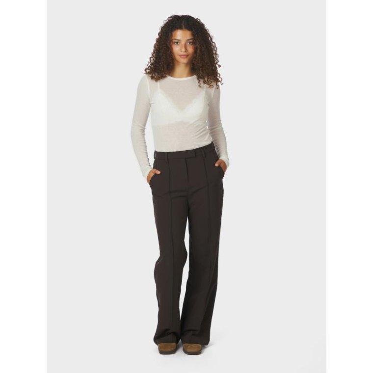 Neo Noir - Nella Fine Rib Blouse - White