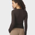 Neo Noir - Nella Fine Rib Blouse - Dark brown